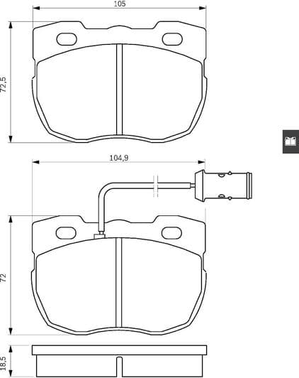 0 986 424 287 Bosch Гальмівні колодки