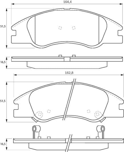 0 986 494 146 Bosch Гальмівні колодки