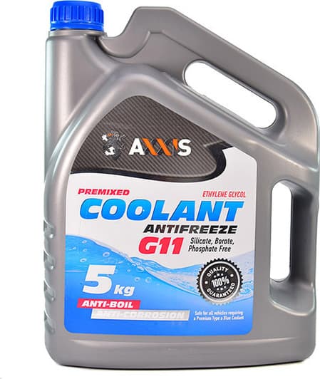 Axxis Coolant G11 синій -32 °C, 5 л (AX2011) готовий антифриз