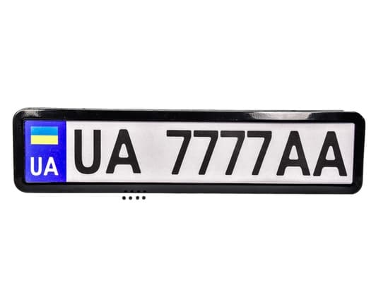 Рамка номерного знака Carlife NH430 цвет черный глянцевый