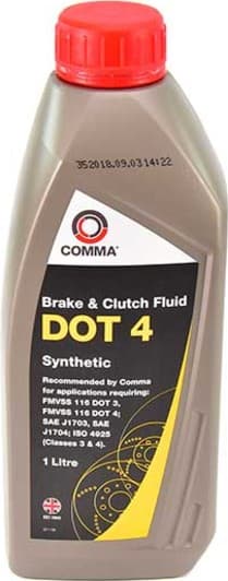 Гальмівна рідина Comma Synthetic DOT 4 ABS пластик