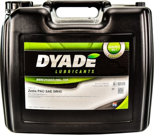 DYADE Zedix PAO 5W-40 (20 л) моторна олива