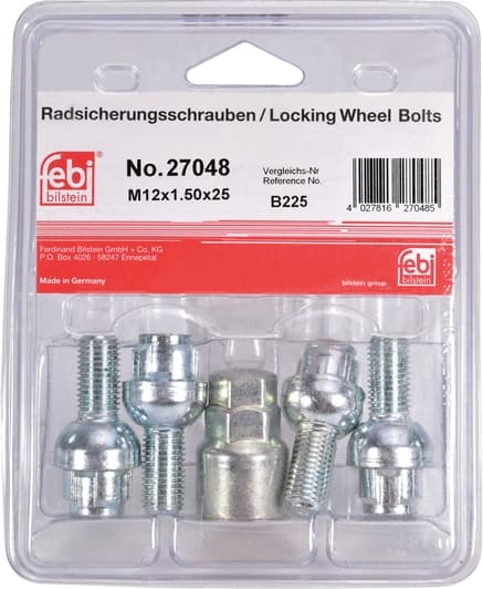 Комплект болтов-секреток с ключом Febi 27048
