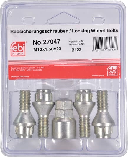Комплект болтов-секреток с ключом Febi 27047