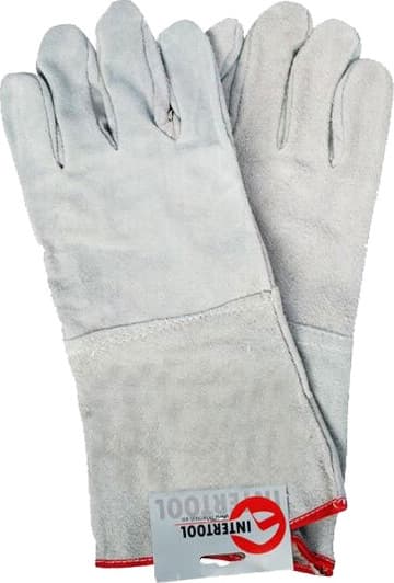 Перчатки рабочие Intertool замшевые белые