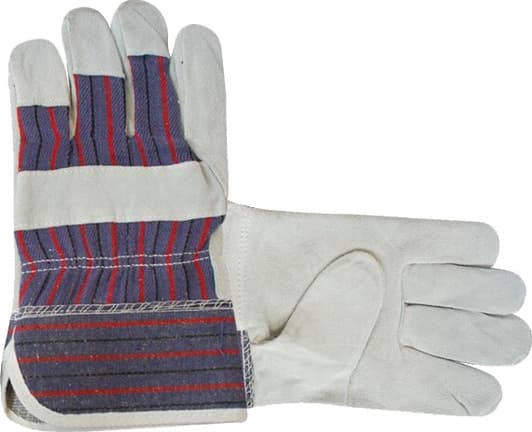 Перчатки рабочие Intertool замшевые с кожаными вставками синие