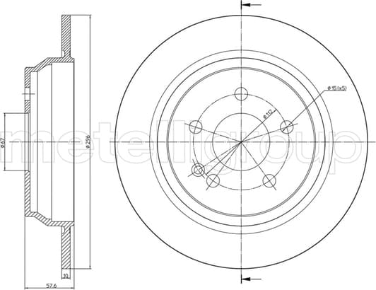 23-0712 Metelli Тормозной диск