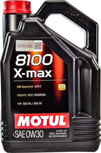 Motul 8100 X-Max 0W-30 (4 л) моторна олива