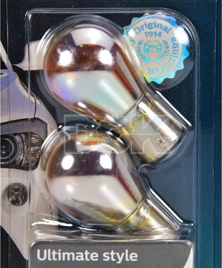 Автолампа Philips SilverVision PY21W BAU15s 21 W бежева 12496SVB2