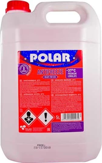 Polar Premium Long Life G12 красный -37 °C, 5 л готовый антифриз