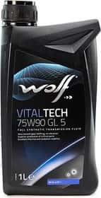 Трансмиссионное масло Wolf VitalTech GL-5 GL-4 MT-1 75W-90 синтетическое Трансмиссионное масло Wolf VitalTech GL-5 GL-4 MT-1 75W-90 синтетическое