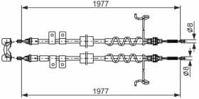 Трос ручного гальма Трос ручного гальма