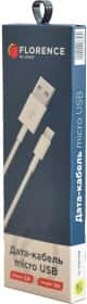 Кабель Florence FL2110WM USB - Micro USB 1 м Кабель Florence FL2110WM USB - Micro USB 1 м