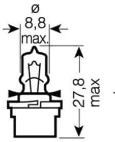 Автолампа Osram BAX B10d 5 W прозора 64124MF Автолампа Osram BAX B10d 5 W прозора 64124MF