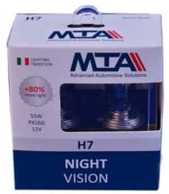 Автолампа MTA Night Vision +80% H7 PX26d 55 W світло-блакитна 80715NVB2 Автолампа MTA Night Vision +80% H7 PX26d 55 W світло-блакитна 80715NVB2