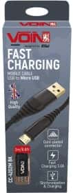 Кабель Voin CC-4202MBK USB - Micro USB 2 м Кабель Voin CC-4202MBK USB - Micro USB 2 м