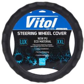 Чохол на кермо Vitol VLOD-NPU06 BK еко-шкіра колір чорний Чохол на кермо Vitol VLOD-NPU06 BK еко-шкіра колір чорний