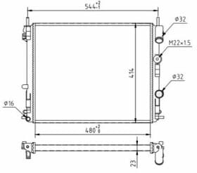 Радиатор охлаждения двигателя Радиатор охлаждения двигателя