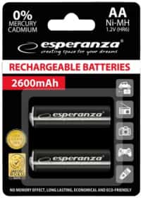 Аккумуляторная батарейка ESPERANZA EZA105 2600 mAh 2 шт Аккумуляторная батарейка ESPERANZA EZA105 2600 mAh 2 шт