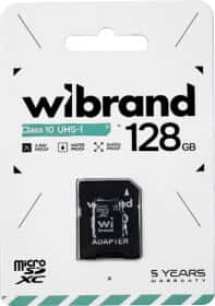 Карта памяти Wibrand microSDXC 128 ГБ с SD-адаптером WICDHU1128GB-A Карта памяти Wibrand microSDXC 128 ГБ с SD-адаптером WICDHU1128GB-A