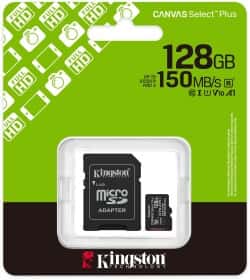 Карта памяти Kingston Canvas Select Plus MicroSD 128 ГБ с SD-адаптером Карта памяти Kingston Canvas Select Plus MicroSD 128 ГБ с SD-адаптером
