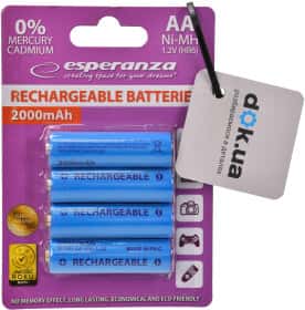 Аккумуляторная батарейка ESPERANZA EZA104B 2000 mAh 4 шт Аккумуляторная батарейка ESPERANZA EZA104B 2000 mAh 4 шт