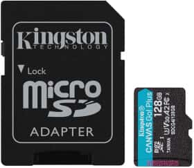 Карта пам’яті Kingston Canvas Go! Plus microSDXC 128 ГБ з SD-адаптером SDCG4/128GB Карта пам’яті Kingston Canvas Go! Plus microSDXC 128 ГБ з SD-адаптером SDCG4/128GB