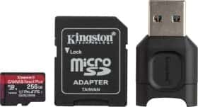 Карта пам’яті Kingston Canvas React Plus Kit microSDXC 256 ГБ з SD-адаптером Карта пам’яті Kingston Canvas React Plus Kit microSDXC 256 ГБ з SD-адаптером