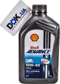 Моторное масло 4T Shell Advance Ultra 10W-40 синтетическое Моторное масло 4T Shell Advance Ultra 10W-40 синтетическое