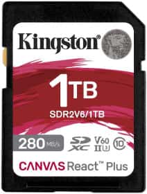 Карта пам’яті Kingston Canvas React Plus SDXC 1 ТБ Карта пам’яті Kingston Canvas React Plus SDXC 1 ТБ