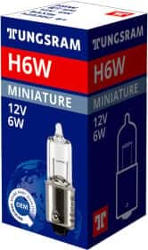 Автолампа Tungsram Miniature Standard H6W BAX9s 6 W прозора 52830U Автолампа Tungsram Miniature Standard H6W BAX9s 6 W прозора 52830U