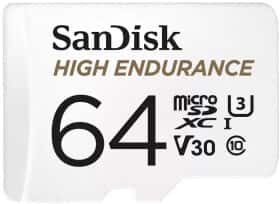 Карта пам’яті SanDisk High Endurance microSDXC 64 ГБ з SD-адаптером Карта пам’яті SanDisk High Endurance microSDXC 64 ГБ з SD-адаптером