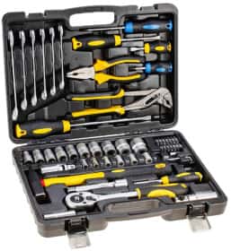 Набор инструментов Topex 38D224 1/2", 1/4" 56 ед. Набор инструментов Topex 38D224 1/2", 1/4" 56 ед.
