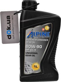 Трансмиссионное масло Alpine High Performance Gear Oil GL-4 80W-90 полусинтетическое Трансмиссионное масло Alpine High Performance Gear Oil GL-4 80W-90 полусинтетическое