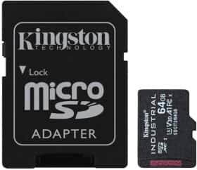 Карта пам’яті Kingston Industrial2 microSDXC 64 ГБ з SD-адаптером Карта пам’яті Kingston Industrial2 microSDXC 64 ГБ з SD-адаптером