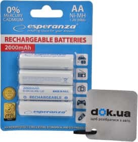 Аккумуляторная батарейка ESPERANZA EZA104W 2000 mAh 4 шт Аккумуляторная батарейка ESPERANZA EZA104W 2000 mAh 4 шт