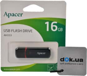 Флешка Apacer AH333 Black 16 ГБ Флешка Apacer AH333 Black 16 ГБ
