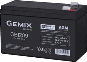 Аккумулятор для ИБП Gemix Security Series GB GB1209 10630077 9 Ач 12 В Аккумулятор для ИБП Gemix Security Series GB GB1209 10630077 9 Ач 12 В