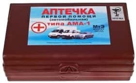 Аптечка автомобильная Vitol АМА-1 в жестком чехле 29489 Аптечка автомобильная Vitol АМА-1 в жестком чехле 29489