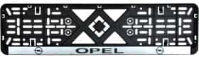 Рамка номерного знака BI-PLAST BP-231 цвет черный на Opel Рамка номерного знака BI-PLAST BP-231 цвет черный на Opel