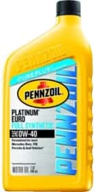 Моторна олива Pennzoil Platinum Euro 0W-40 синтетична Моторна олива Pennzoil Platinum Euro 0W-40 синтетична