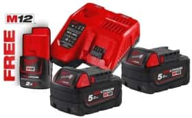 Комплект зарядки Milwaukee M18 NRG-502 Комплект зарядки Milwaukee M18 NRG-502