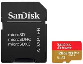 Карта памяти SanDisk Extreme PRO microSDXC 128 ГБ с SD-адаптером Карта памяти SanDisk Extreme PRO microSDXC 128 ГБ с SD-адаптером