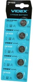 Батарейка Videx CR1632 CR1632 3 V 5 шт Батарейка Videx CR1632 CR1632 3 V 5 шт