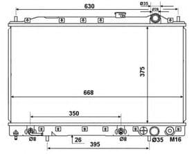Радіатор охолодження двигуна Радіатор охолодження двигуна