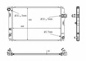 Радиатор охлаждения двигателя Радиатор охлаждения двигателя