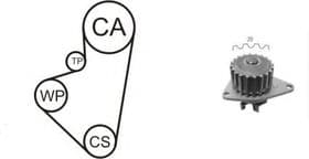 Комплект ременя ГРМ + помпа Комплект ременя ГРМ + помпа