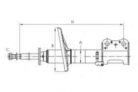 Стійка амортизатора SCT Germany Z 3087L Стійка амортизатора SCT Germany Z 3087L