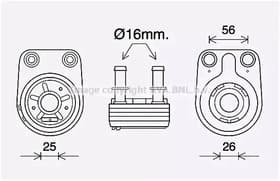 Масляный радиатор двигателя Масляный радиатор двигателя