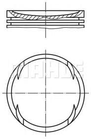 Поршень двигателя Mahle 028 PI 00120 000 Поршень двигателя Mahle 028 PI 00120 000